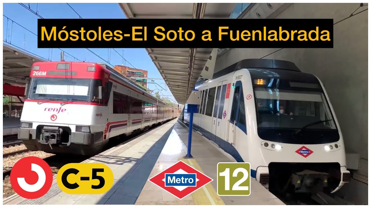 Viaje Móstoles-El Soto a Fuenlabrada Renfe Cercanías C-5 y Metro de Madrid MetroSur L12 [446,S-8000]