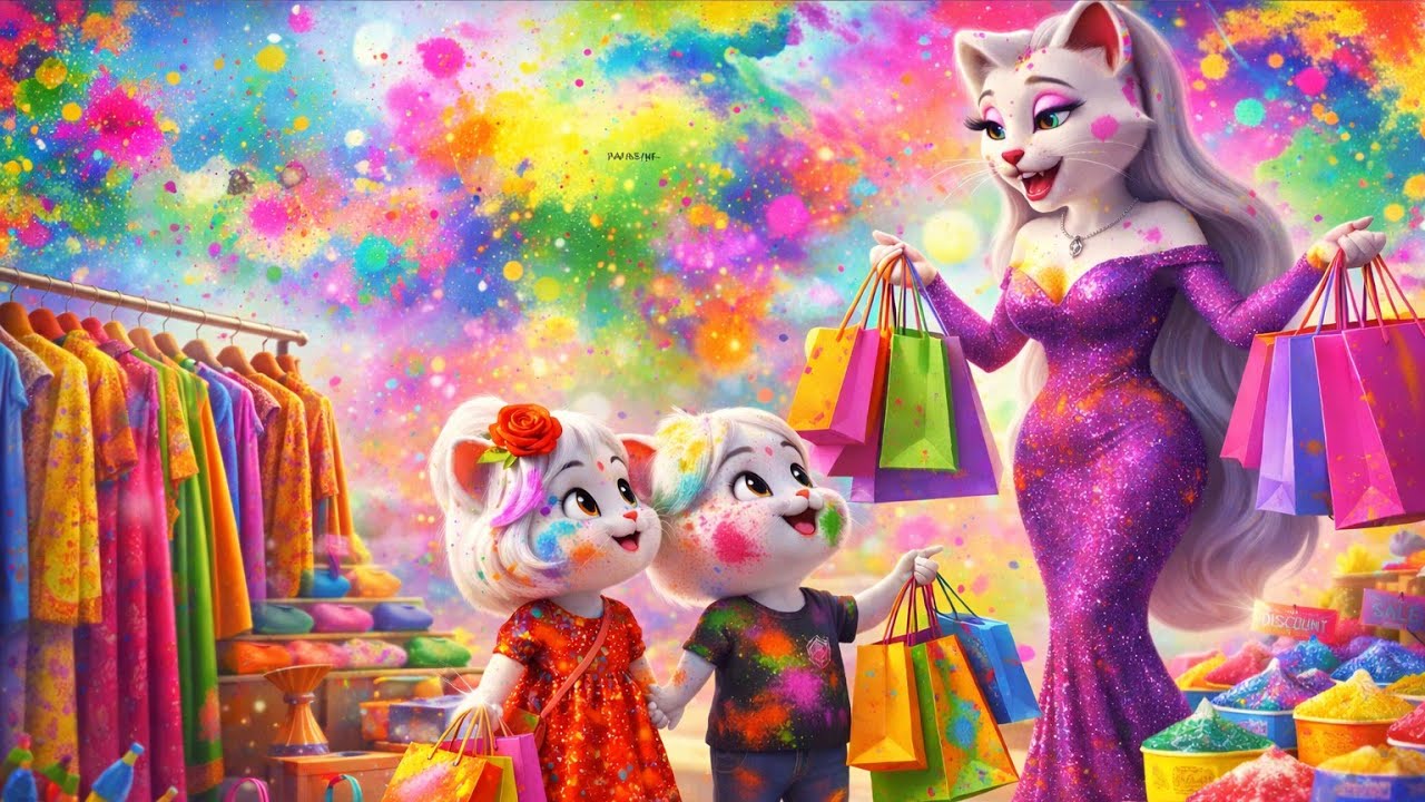 Holi Ki Shopping 2026 🛍️🌈 | Cute Family Festive Fun