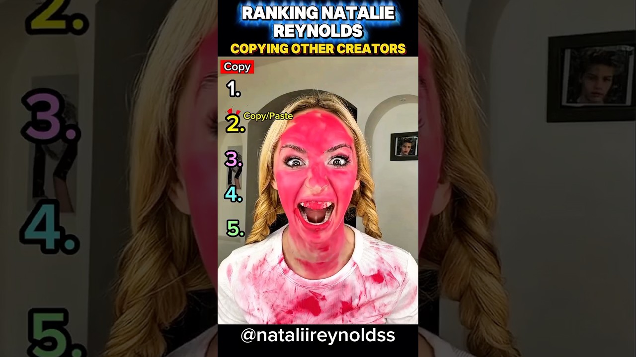 Ranking Natalie Reynolds Copy Other Creators Part 17 #ranking #shorts