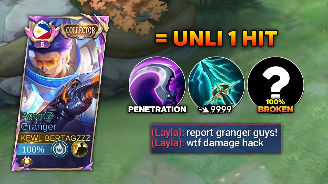 GRANGER FULL DAMAGE IN SOLO RANK GAME IS TOTAL INSANE!! 🔥 (pls don't abuse this 🤫) - MLBB