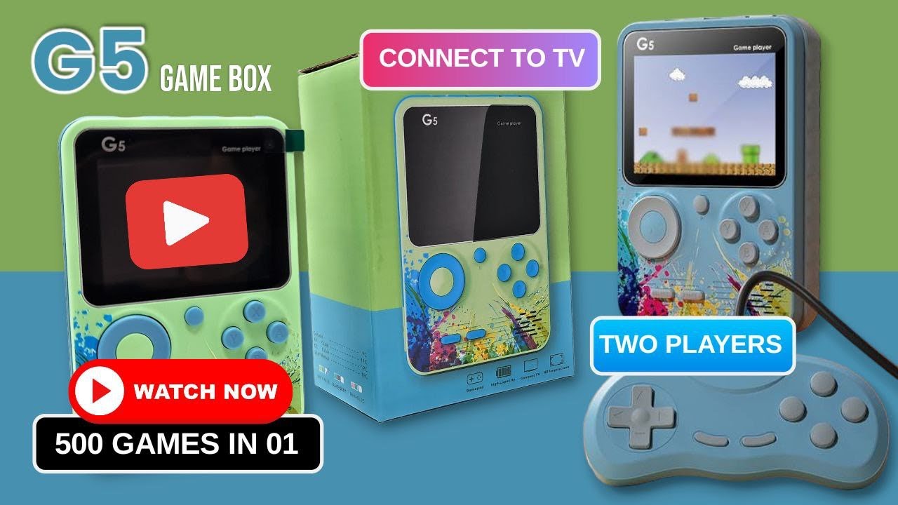 G5 Game Box | 📲📞 075 555 5881 | Handheld Console | 500 Games in 01 | Super Mario | Unboxing Review
