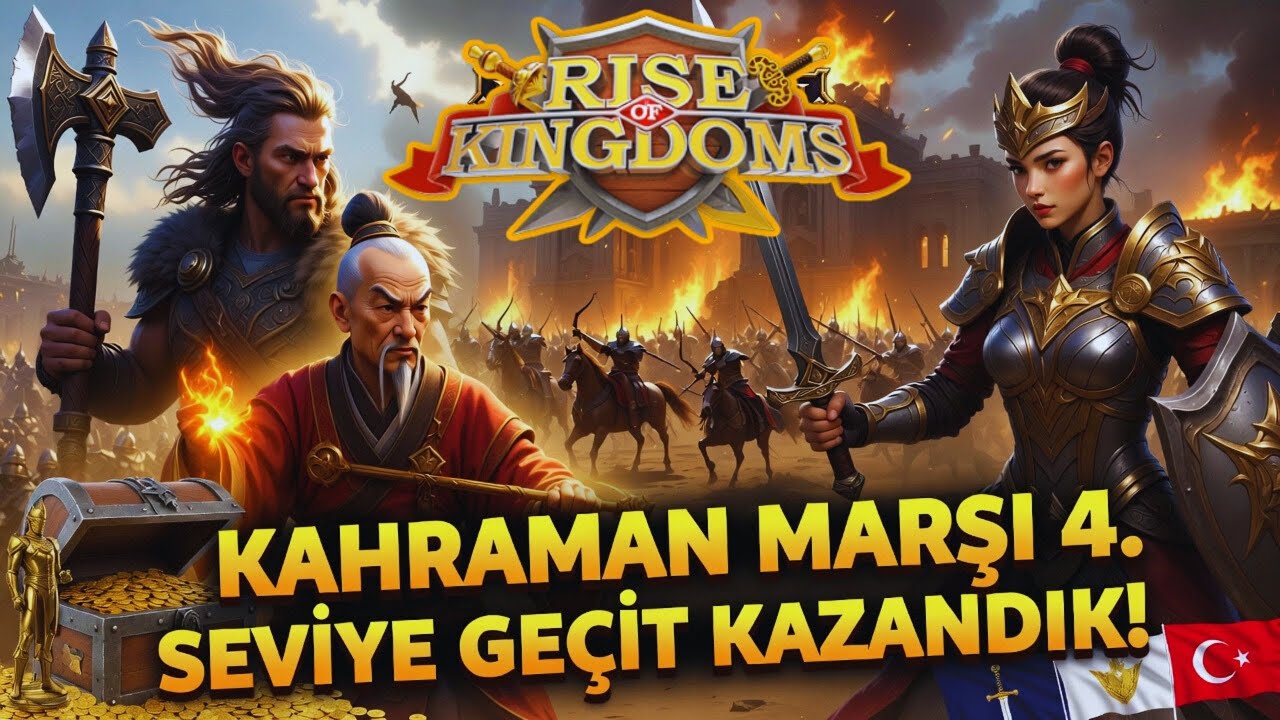 Rise of Kingdoms – Kahraman Marşı – 4. Seviye Geçit Savaşını Kazandık!