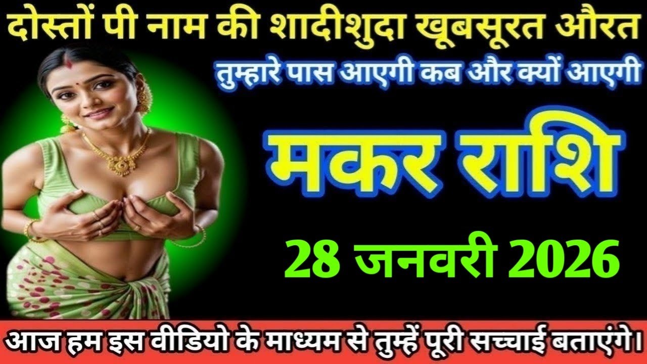 मकर राशि दोस्तों पी नाम की शादीशुदा खूबसूरत औरत तुम्हारे पास आएगी कब और क्यों आएगी /makar Rashi