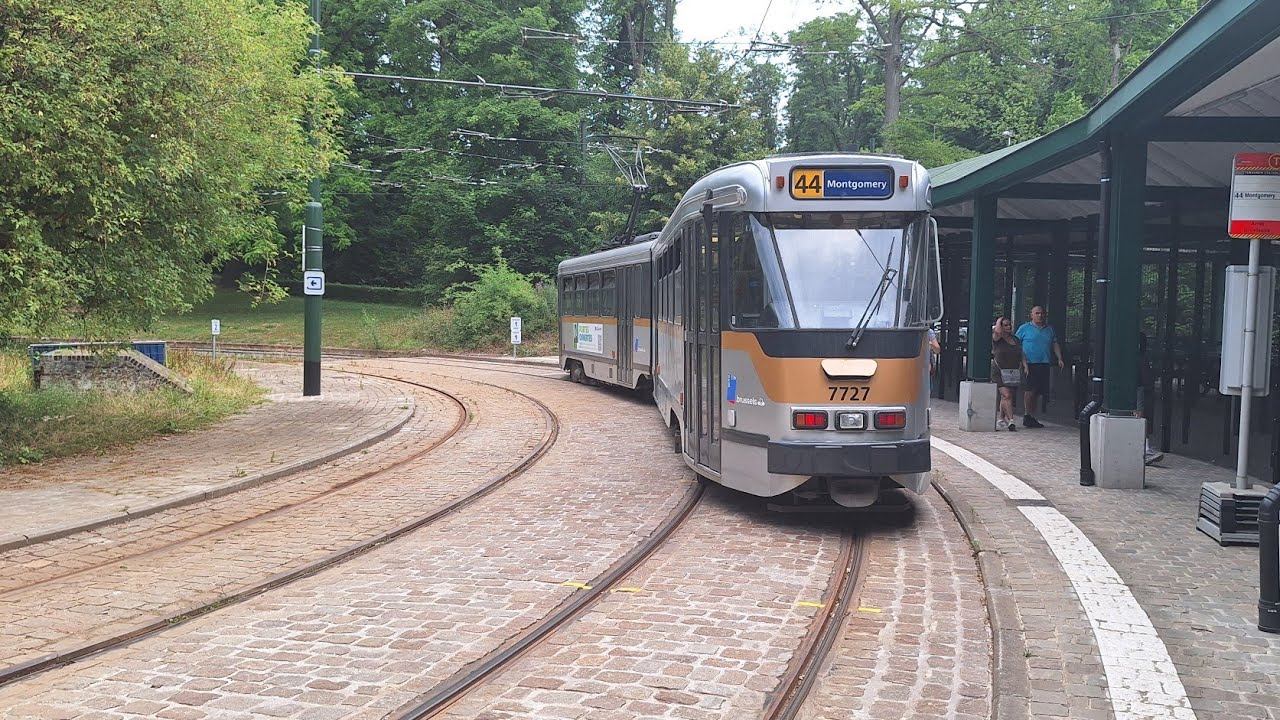MIVB Brussels Hoofdstedelijk Gewest  Tram BN PCC 7700/7800 7806  traject Lijn 44 (na restuaratie)