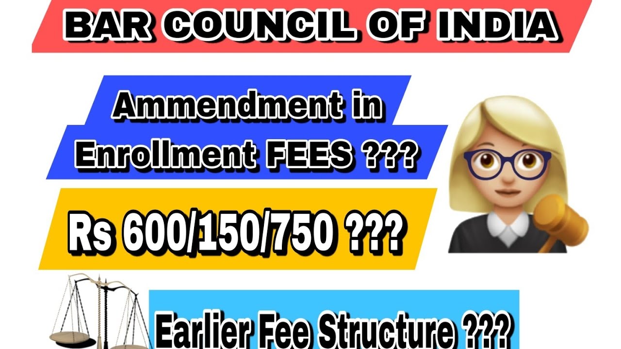 Enrollment Fee Update 2023 for Young Lawyers | All state Bar Councils  | #law #legal #lawyer #aibe