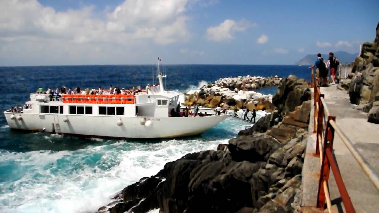 Cinque Terre Ferry in Rough Water