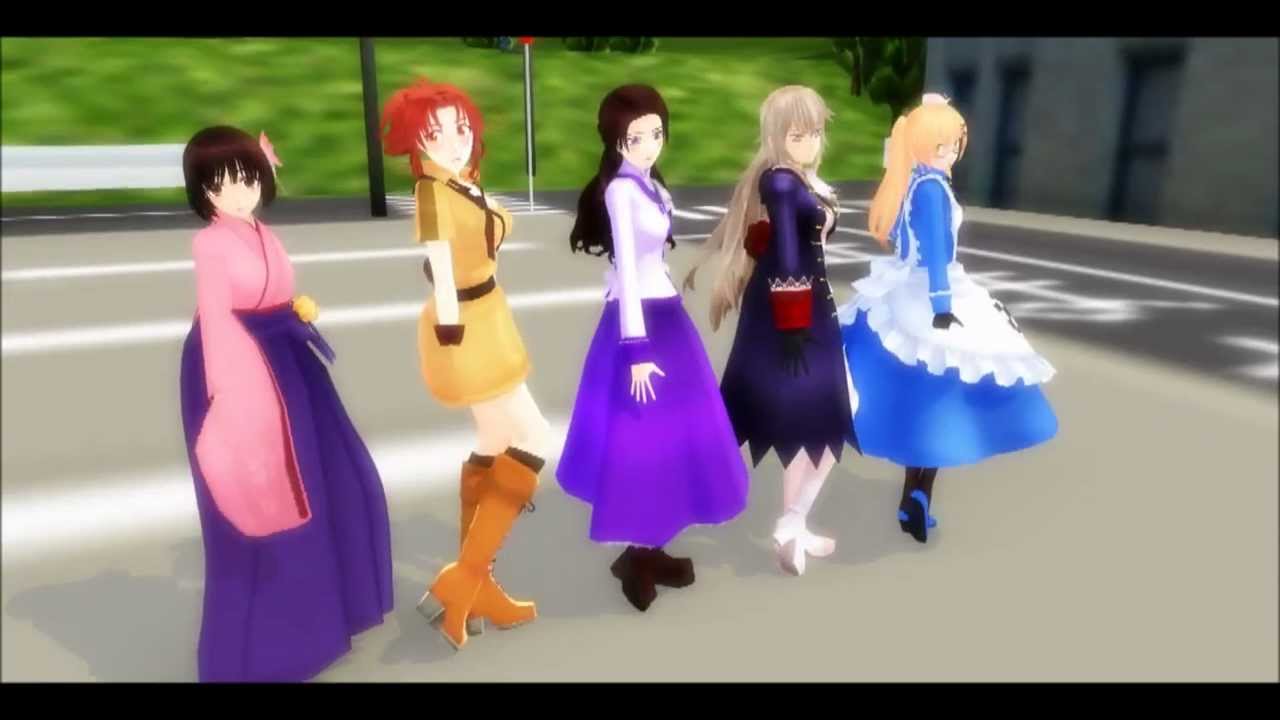 【APヘタリアMMD】１０人で「美脚戦隊スレンダー」女性男性