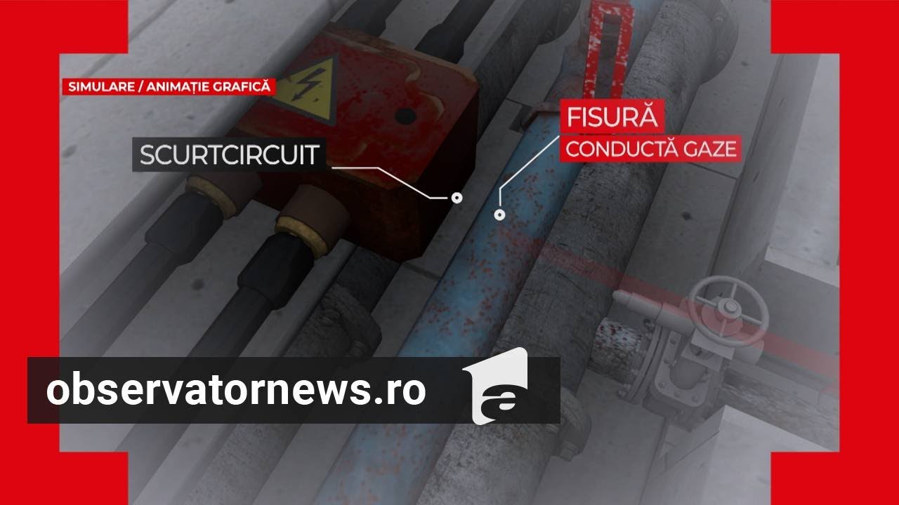 ANIMAŢIE. Cum s-a scurs gazul în Rahova. Un scurtcircuit ar fi avariat conducta ce alimenta blocul
