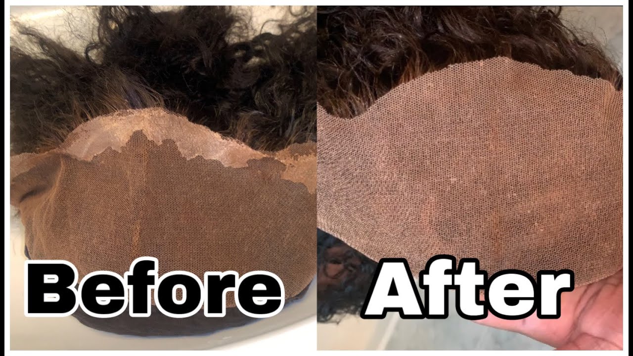 How to remove the glue out of lace frontal/closure wig| Ghost Bond