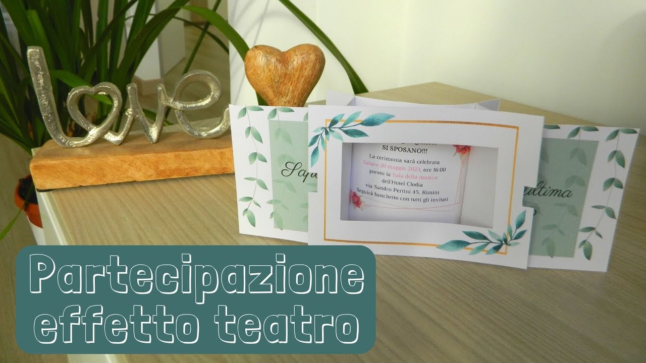 Partecipazioni fai-da-te effetto teatro pop-up