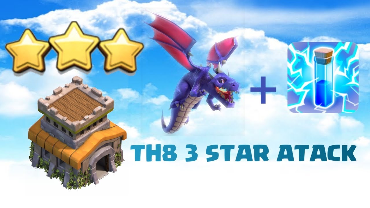 TH8 Attack Strategy || Zap-Drag Strategy || Most Powerful Strategy At Th8 ||