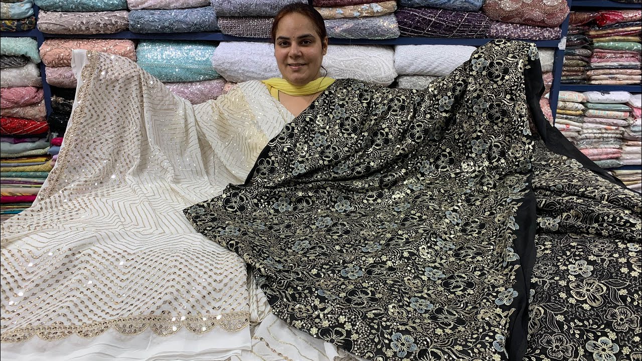 Beautiful wedding Fabrics in Lajpat Nagar Delhi/ TrendingFabrics/ Stylish Fabrics/ Different Sarees