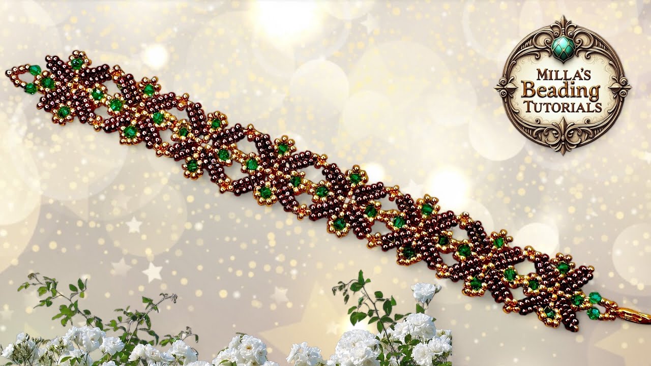 Bronze & Gold Beading Bracelet 💎 #beadsjewellery #beadingtutorials #beading #artesanato #artesania