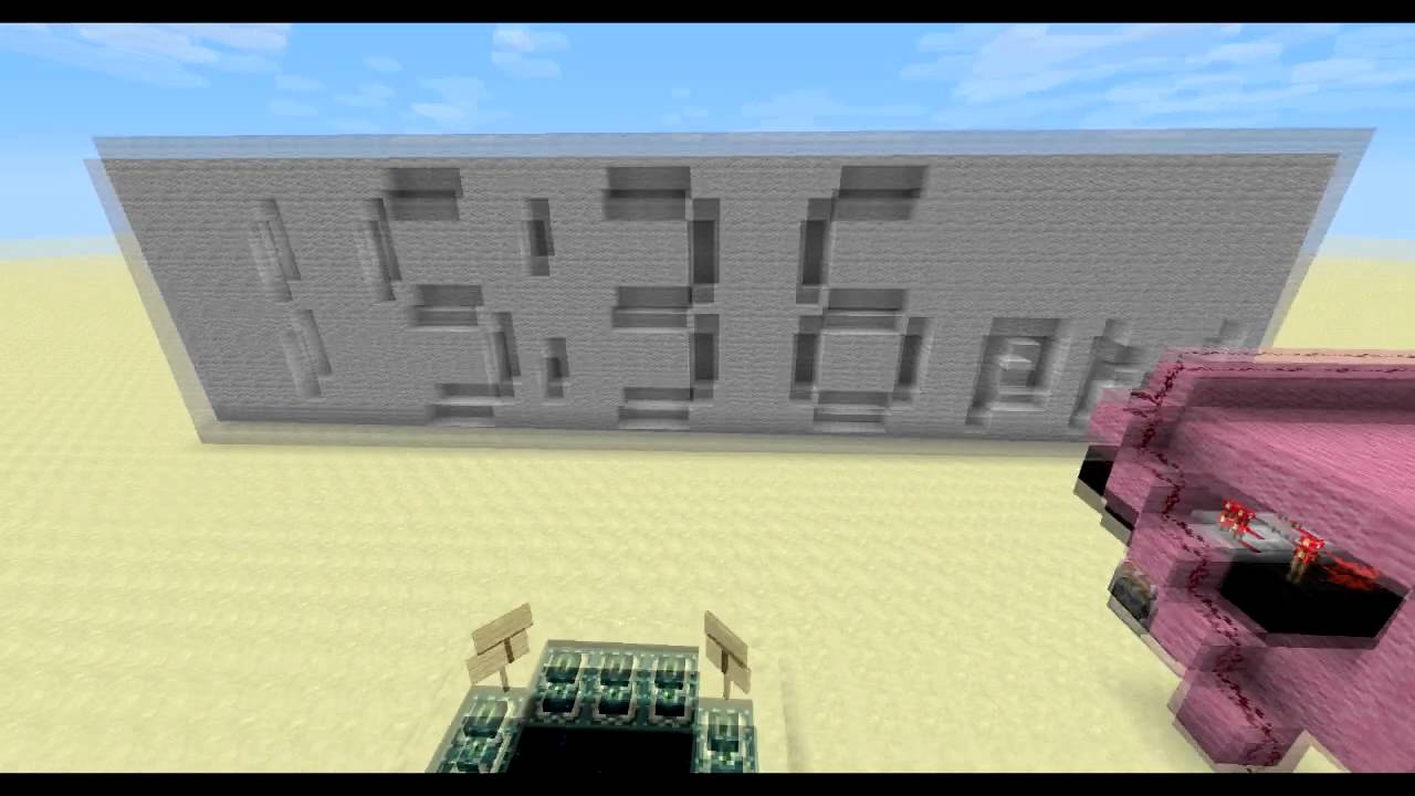 Minecraft - Fully functional ingame time Clock