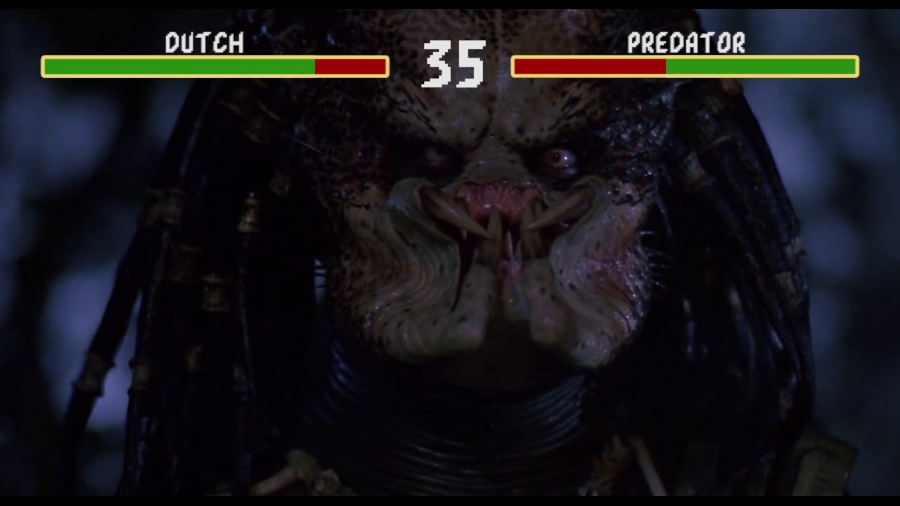 Predator vs Dutch with Healthbars | Predator (1987)