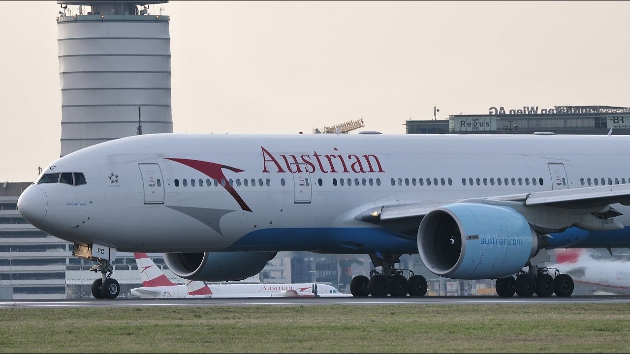 Boeing 777-200 Austrian Airlines OE-LPC (Dream of Freedom) Vienna International Airport VIE.
