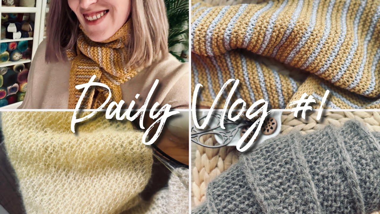 Sophie Shawl i Jaques Scarf, moherowy szal, postępy oraz plany ☺️ #knitting #dzierganie #dailyvlog