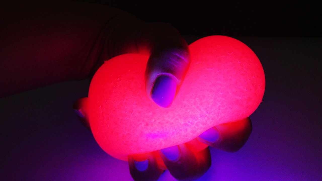 Glibbi Antistressball mit Leuchtfarbe | Super cool & ganz einfach selber machen | Idee mit UV Farbe