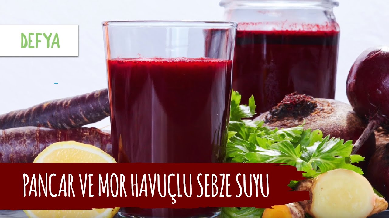 Pancar ve Mor Havu&ccedil;lu Sebze Suyu Tarifi (Nasıl Yapılır?) | Sağlıklı Atıştırmalıklar