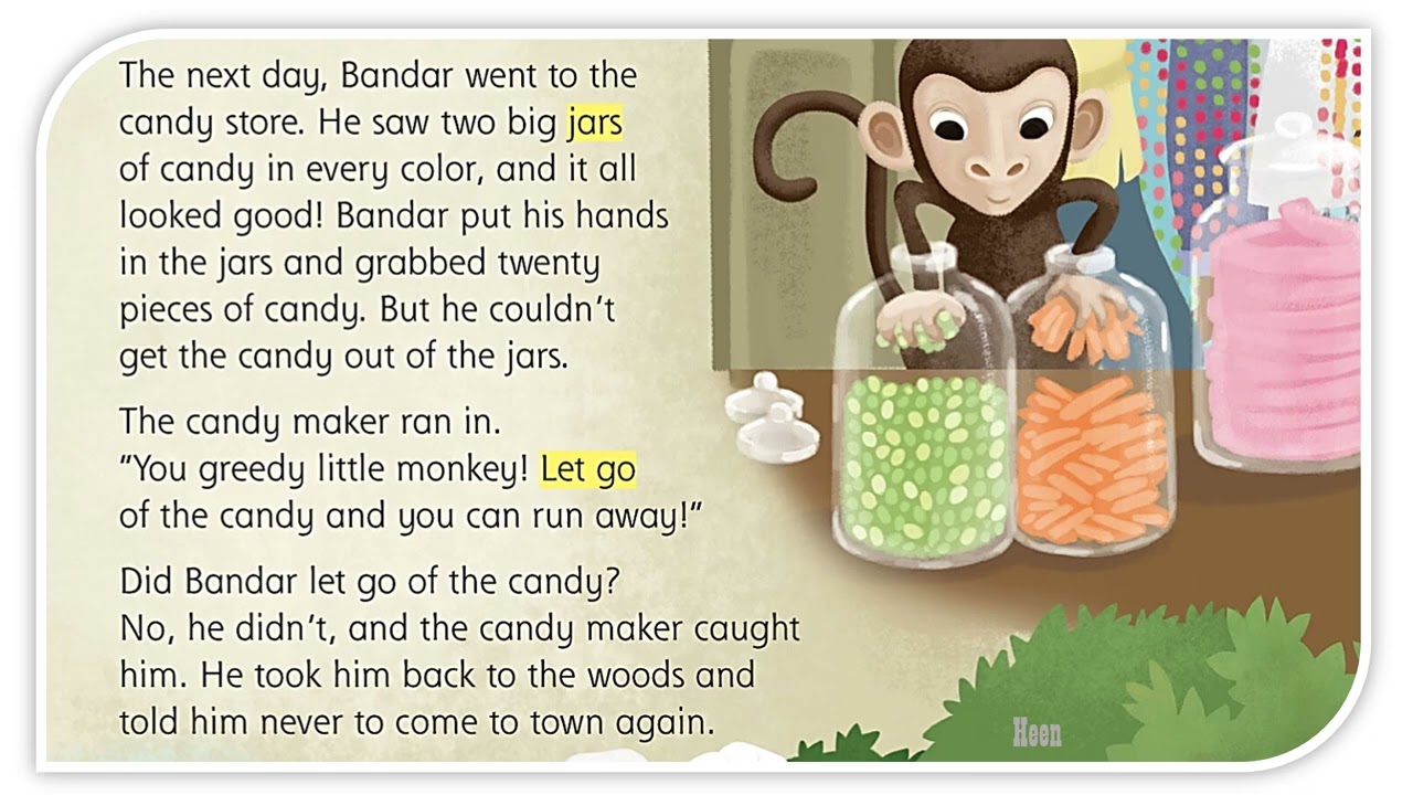 [The Giraffe English]     Oxford Discover 2  Unit 8 Bandar the Greedy Monkey v720P