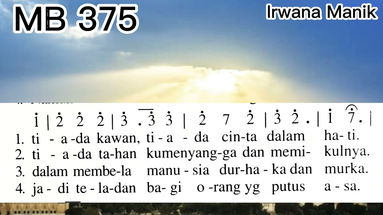 Madah Bakti 375 //DATANGLAH DI SISIKU // Lagu Prapaska