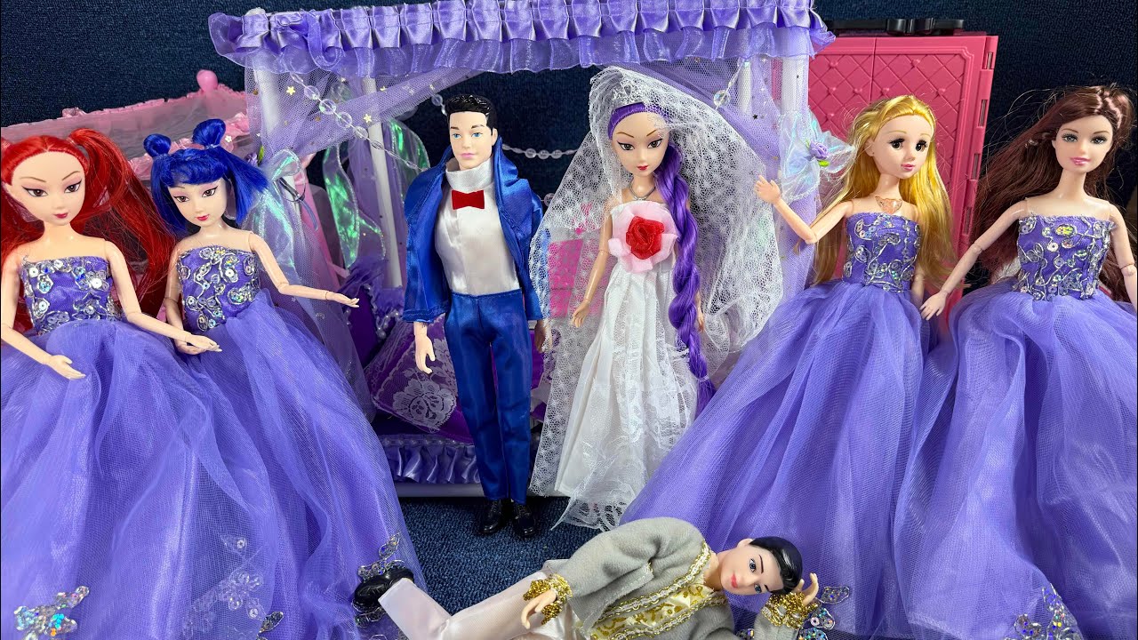 21 Minutes Satisfying with Unboxing Barbie Princess Bedroom Dress Up Playset ASMR | Review Toys