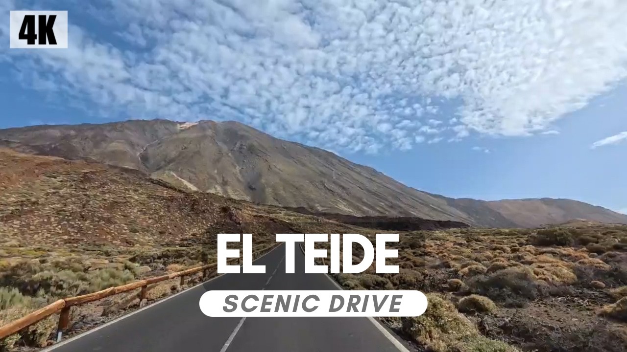 Driving up Teide from West to cable car station | TF-38 | Scenic Car Drive | Spain | 4K