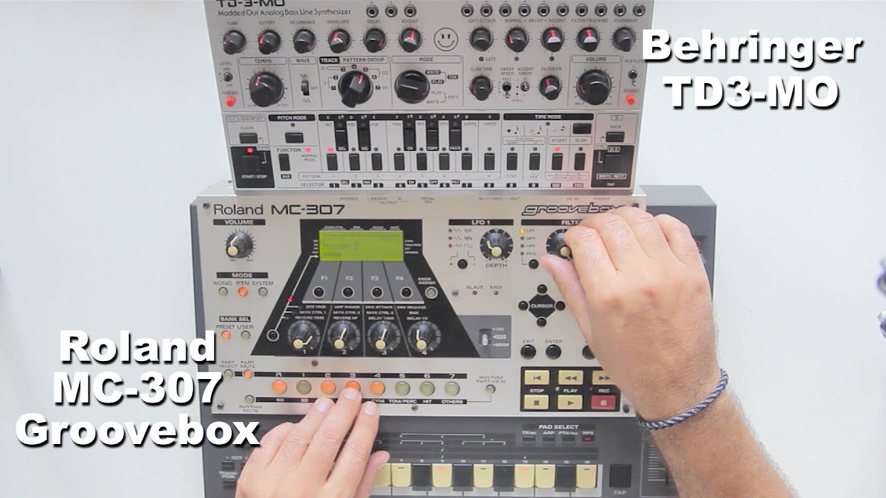 Behringer TD3 MO & Roland MC307 Groovebox