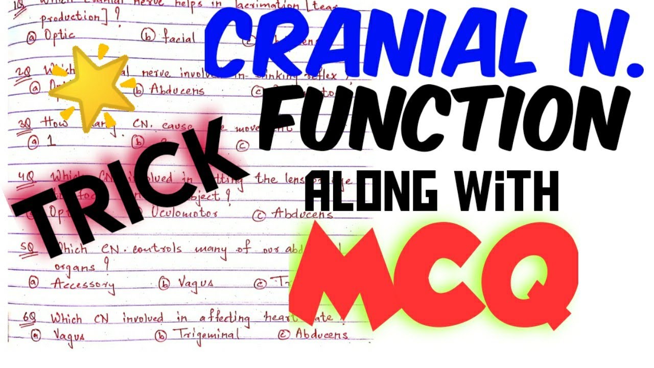 TRICK TO LEARN FUNCTIONS OF CRANIAL NERVES