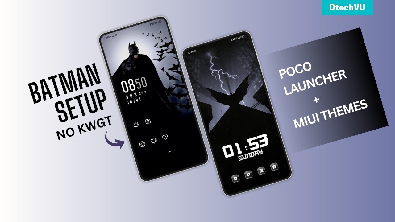 Batman MIUI Setup Without KWGT | MIUI Home Screen using Best MIUI Themes