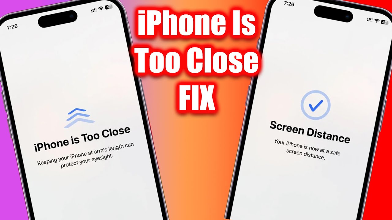Как исправить ошибку «iPhone слишком близко» на iOS 17 (настройки расстояния до экрана)