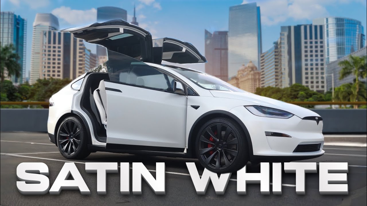 Белый сатиновый Tesla Model X | Защитная пленка Stealth XPEL (PPF) + керамическое покрытие