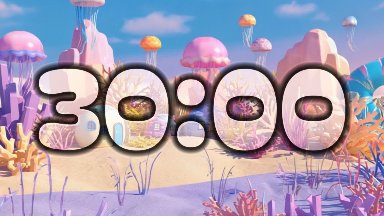 30 Minutes Countdown Timer for Study, Focus, and Fun Sessions - Cute Timers