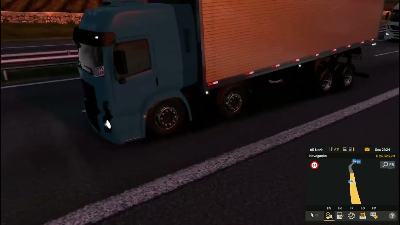 Caminhão baú Iveco fazendo entregas na Europa , ETS2 1.57