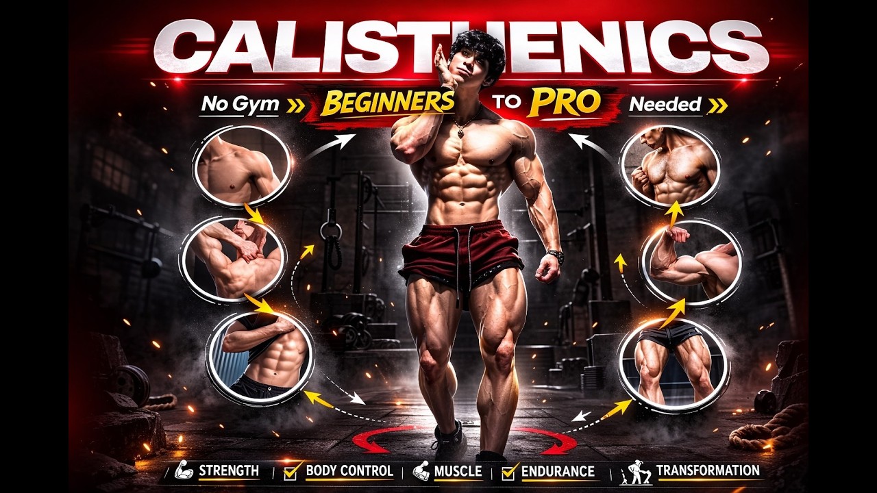 Calisthenics Beginner to Pro Guide 🔥 No Gym Full Body Workout