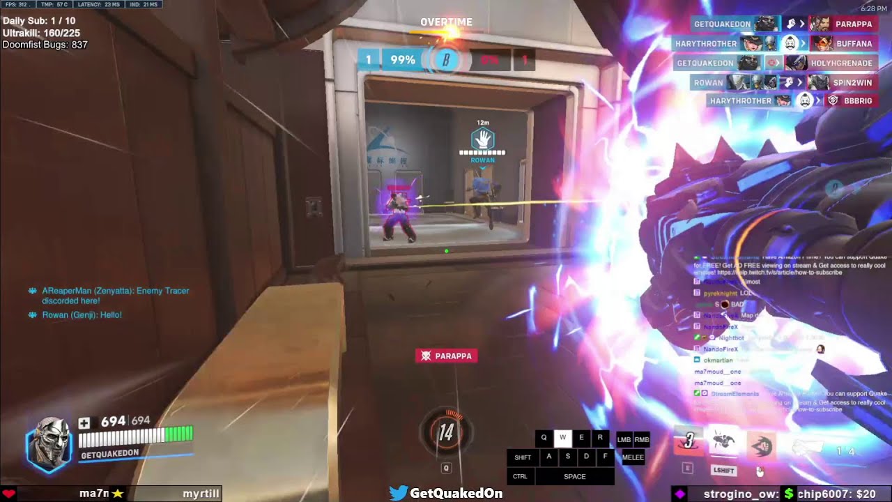 POTG! GETQUAKEDON PRO DOOMFIST GAMEPLAY OVERWATCH 2 SEASON 11