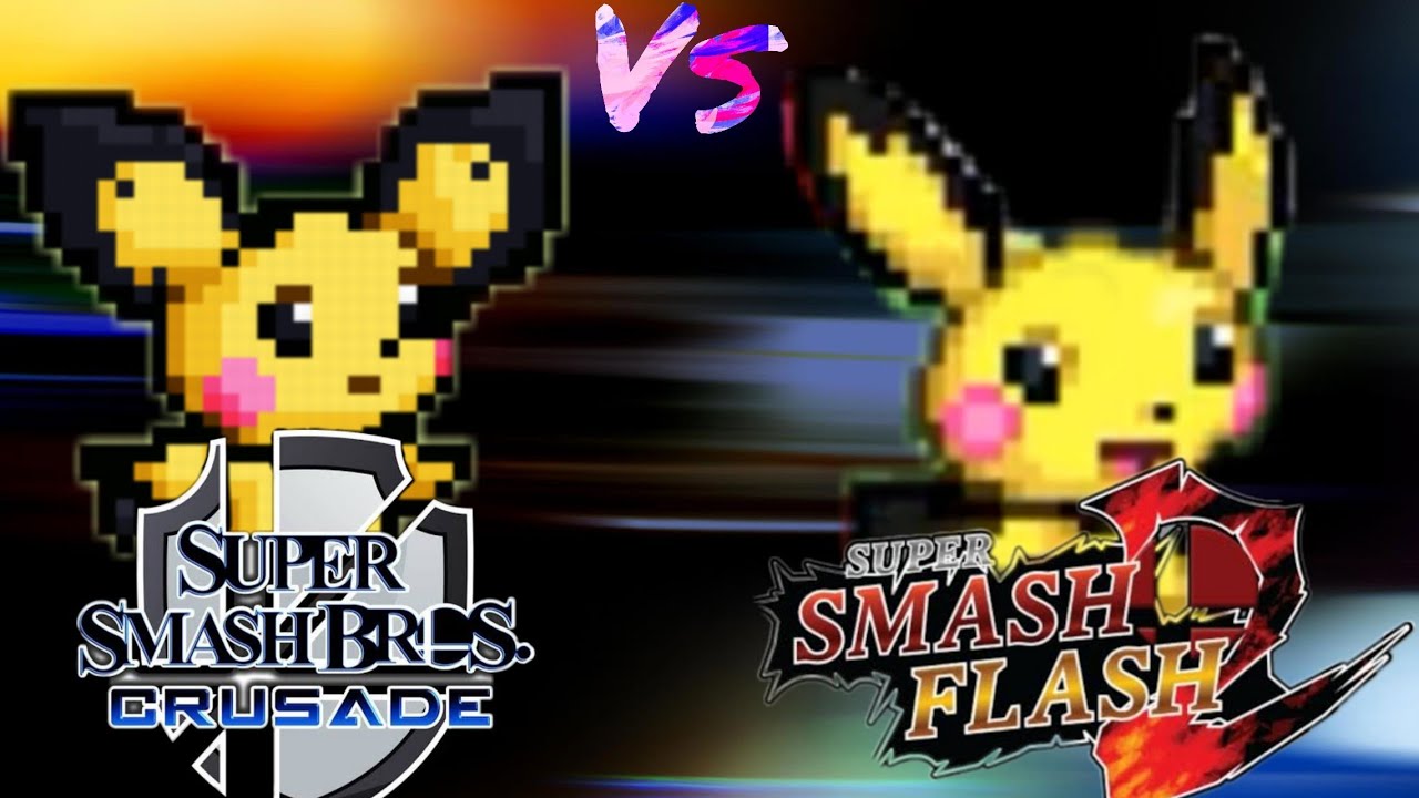 Moveset-Comparasion-Pichu- (SSF2 vs SSBC)