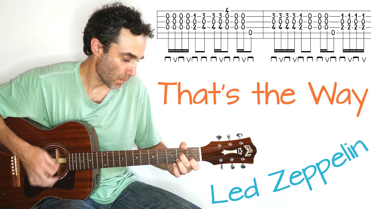 Led Zeppelin - That's the Way - Guitar lesson / tutorial / cover with tab