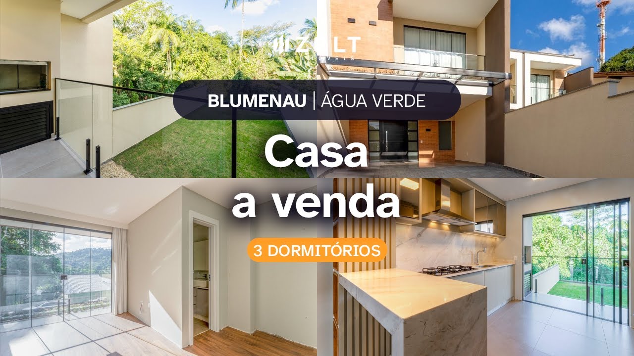 Casa com 3 dormitórios à venda no bairro Agua Verde em Blumenau SC