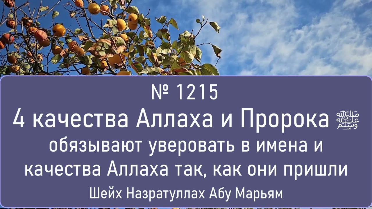 4 качества Аллаха и Пророка ﷺ обязывают уверовать в имена и качества Аллаха так, как они пришли