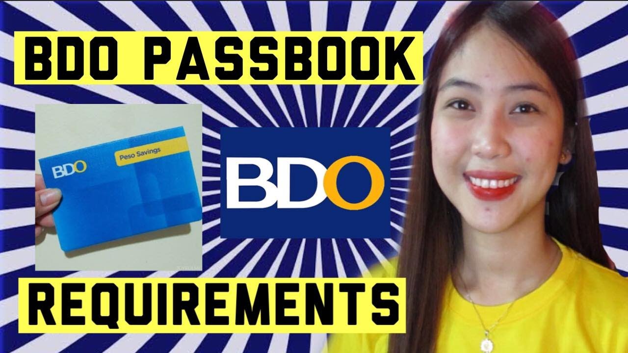 HOW TO OPEN A BDO PASSBOOK (steps + requirements)  2021