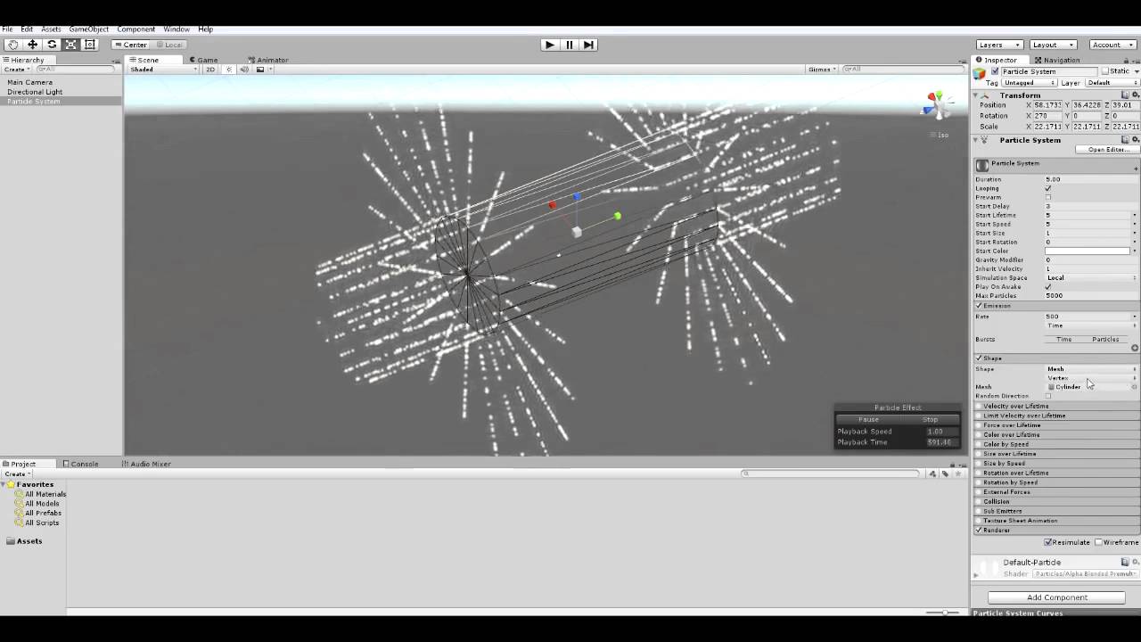 Как сделать игру на Unity 5 #20 система частиц