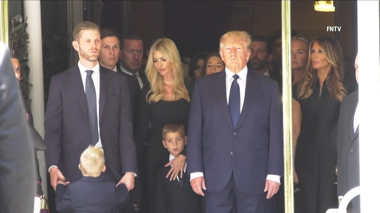 Former President Trump attends Ivana Trump Funeral
