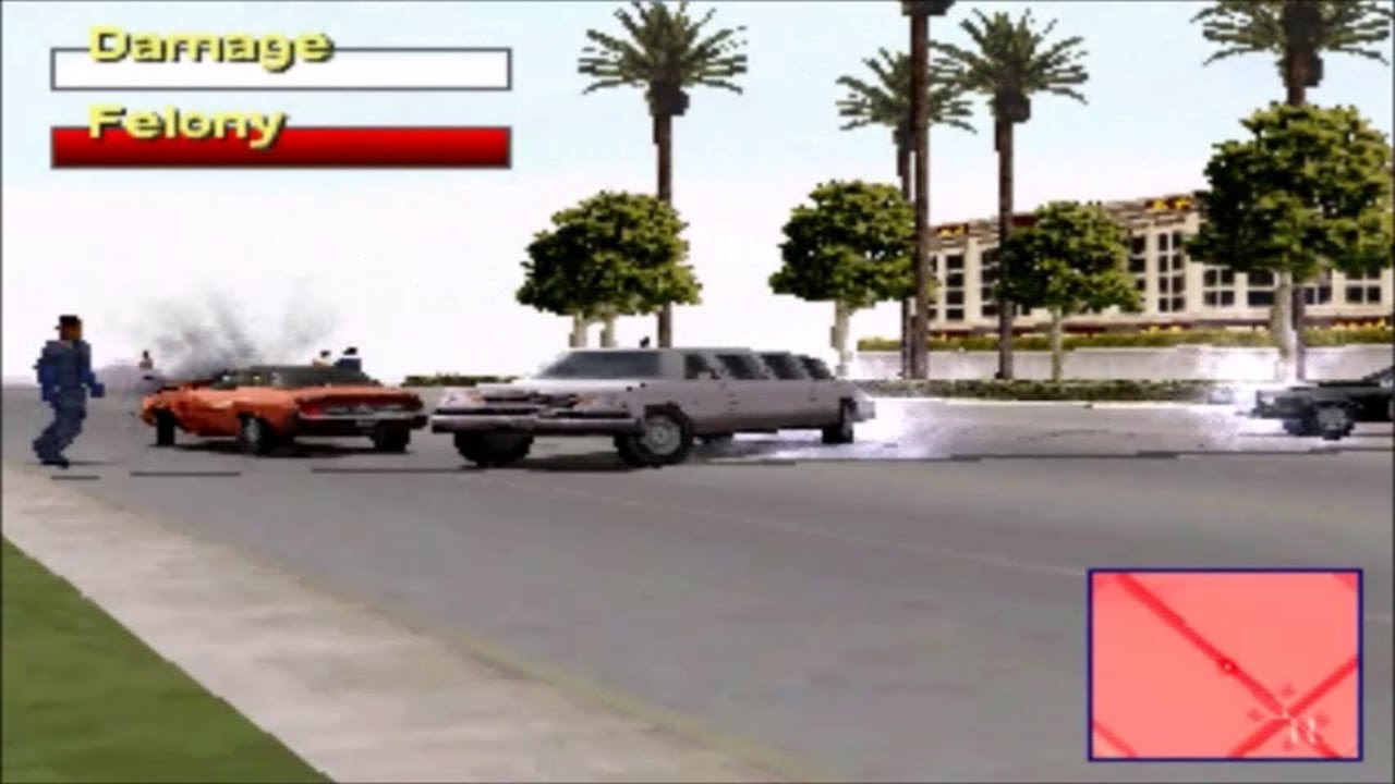 Driver 2 PS1: Take a Ride Las Vegas with Limo (Infinite Mass and Nitro)