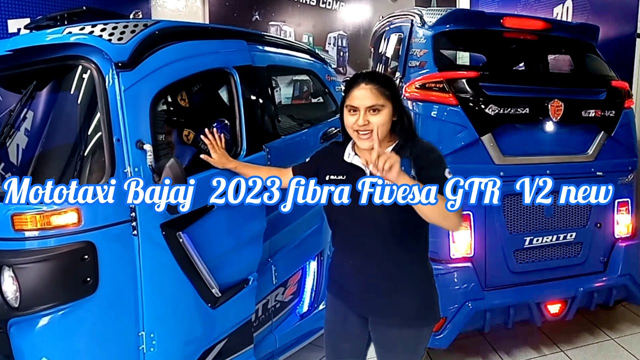 MODELO DEPORTIVO GTR V2 NEW en FIBRA FIVESA ,MOTOTAXI BAJAJ 2023