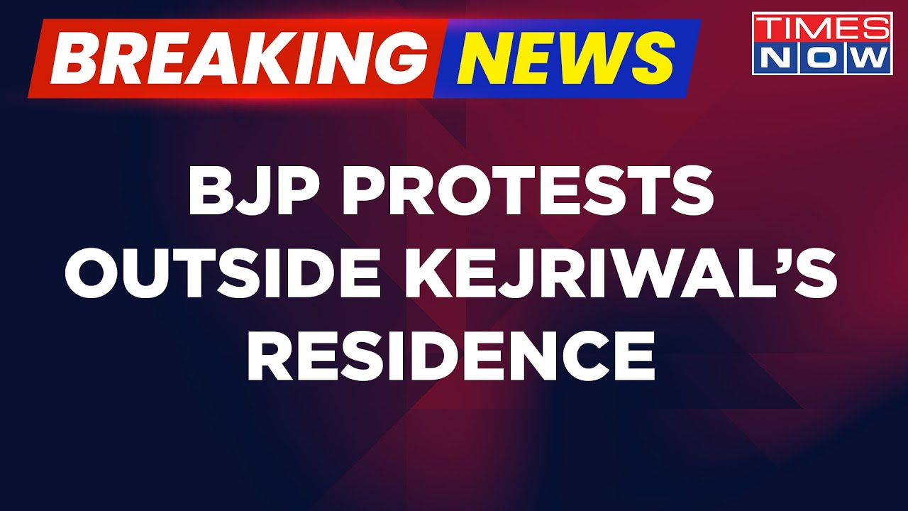 BJP Protest Outside CM Arvind Kejriwal's House After Operation Sheeshmahal 'Renovation' Row