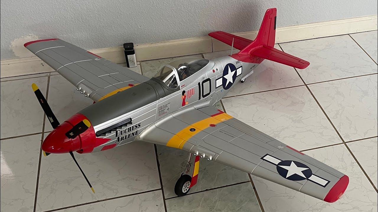 FMS P-51 D Mustang 1450mm V8 on 6s 4500mAh Lipo battery (Flights)
