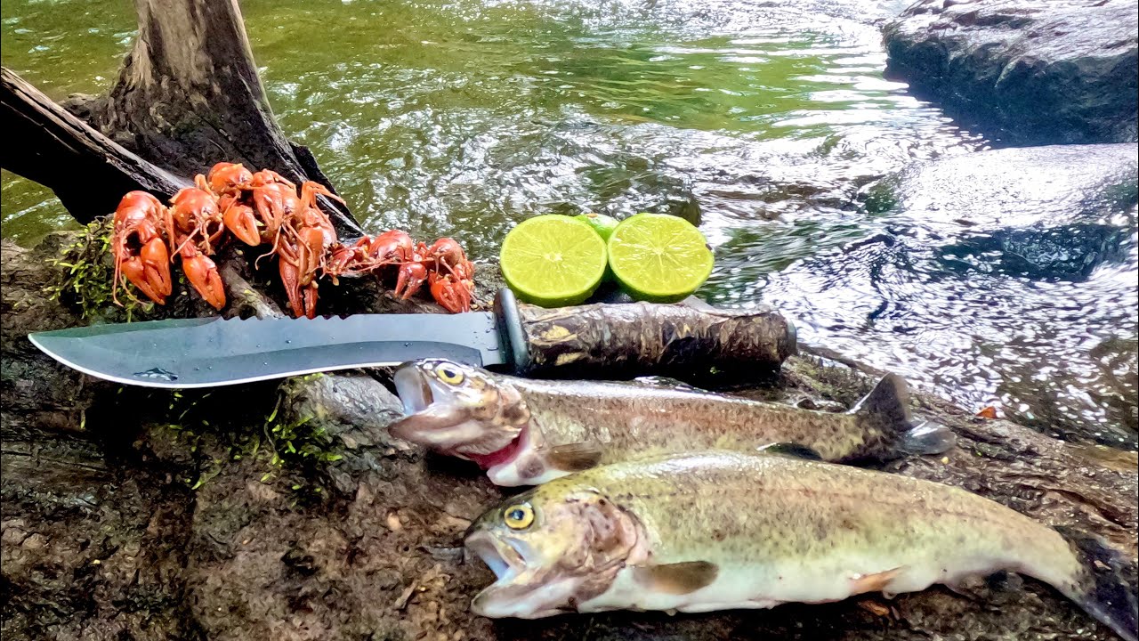 2 Days Crawfish Hunting, Trout Fishing and Hiking in the Mountains! (Catch and Cook)