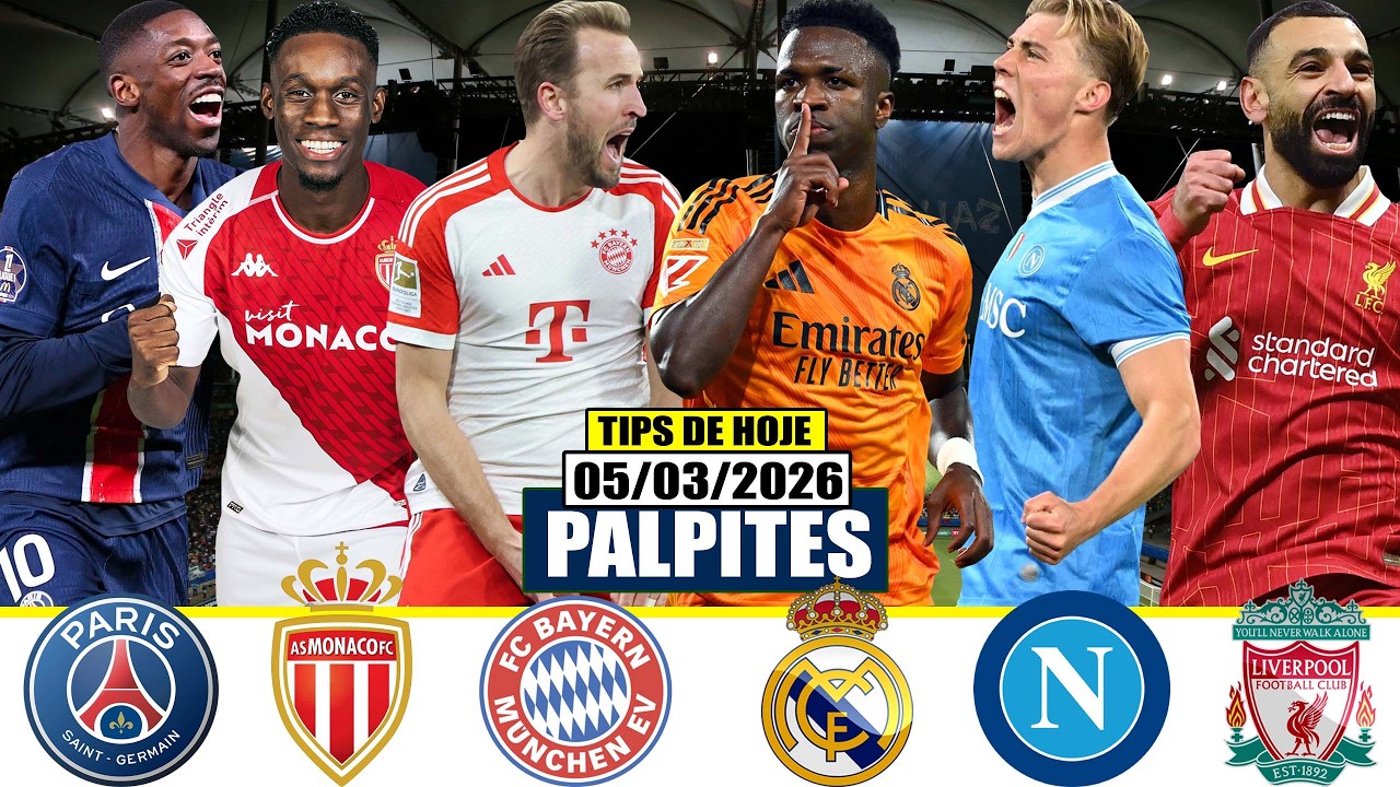 ⚽✅Palpites Futebol Hoje Sexta 05/03 (LIGUE 1 - BUNDESLIGA - LA LIGA - COPA DA INGLATERRA + TRIPLA🚀⚽