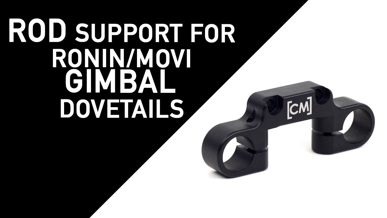 CineMilled Rod support for Ronin/Movi gimbal dovetails (LWS )